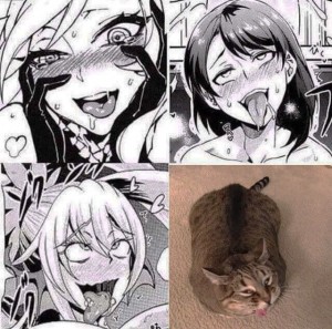 Создать мем: ahegao meme, ahegao, ахегао манга