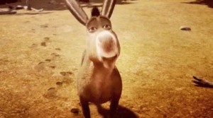 Create meme: donkey from Shrek photos with a smile, donkey from Shrek pictures jumping, donkey from Shrek GIF