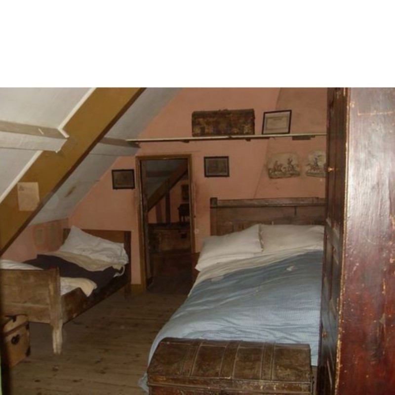 Create meme: interior, country style bedroom, The bedroom is in the attic