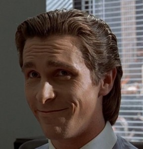 Create meme: christian bale, american psycho, a psychopath