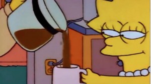 Create meme: dank memes, Lisa Simpson coffee