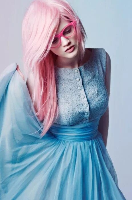 Create meme: the image with pink hair, pastel hair colors, pink hair