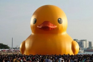 Create meme: duck killer, big duck, yellow duck