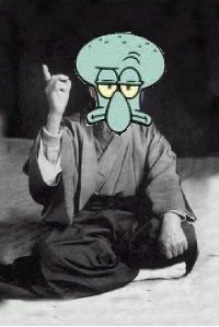 Create meme: squidward, PAC, meme monk the sage
