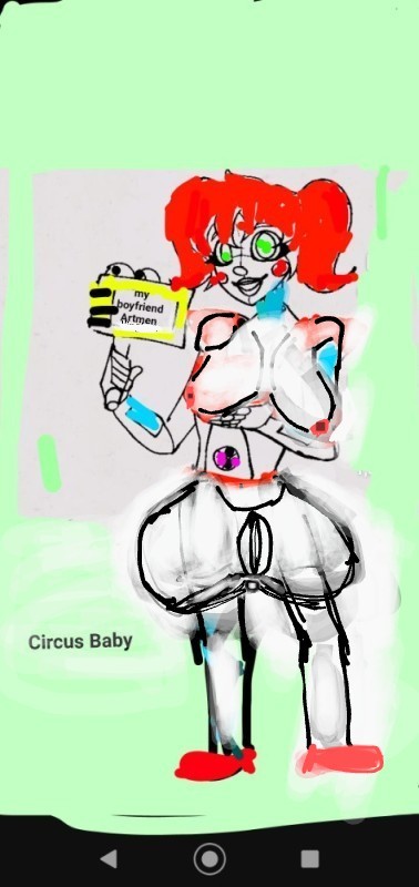 Создать мем: circus baby art, глэм рок бейби фнаф, circus baby fnaf