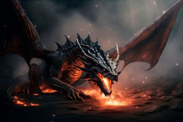 Create meme: dragon , fire dragons, dragons fire