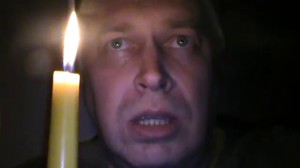 Create meme: Gorin with a candle, memes Gennady Gorin, Gennady Gorin horror