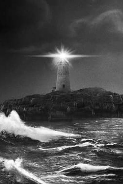 Create meme: Lighthouse in the storm, lighthouse at sea, darkness