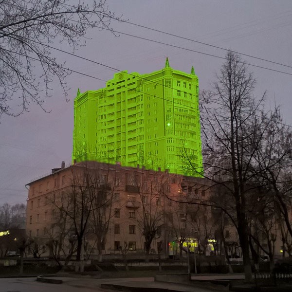 Create meme: you can't build here, yekaterinburg cant place this here, house building