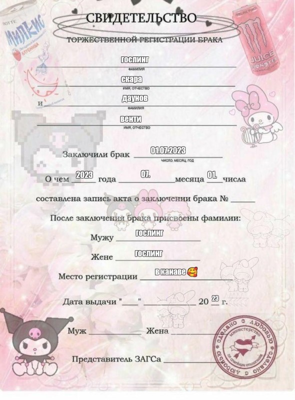 Create meme: the marriage certificate is empty, marriage certificate template, marriage certificate example