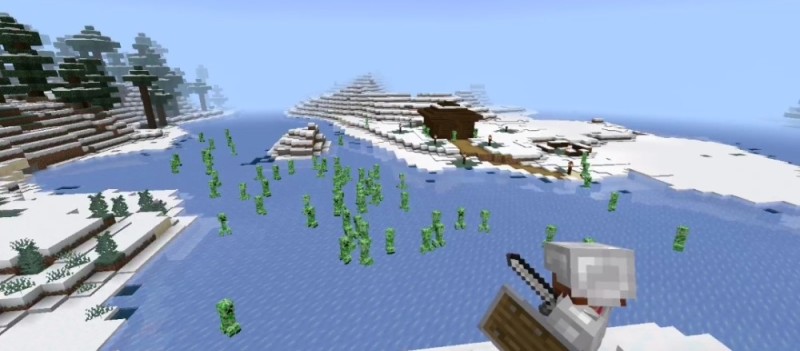 Create meme: minecraft winter, led to the snow biome, winter biome in minecraft