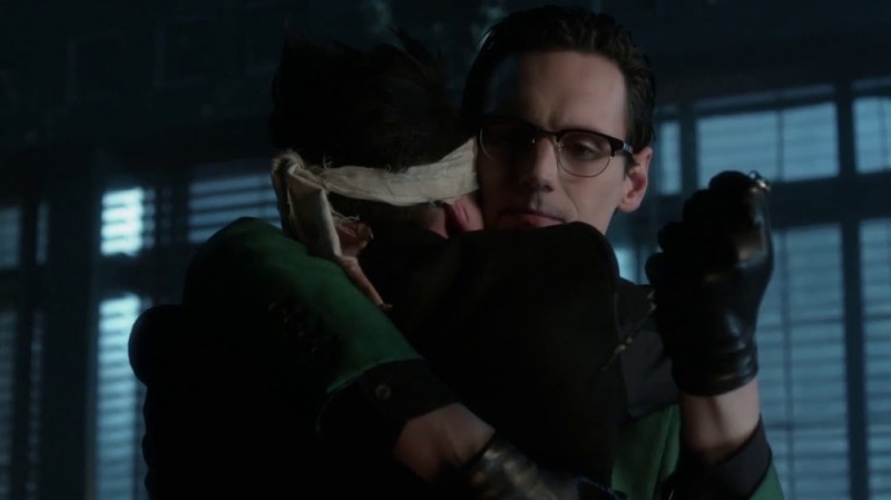 Create meme: gotham rise of the villains, riddler gotham, nygmobblepot