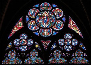 Create meme: the stained glass Windows of famous cathedrals, Notre Dame Cathedral stained glass, stained glass