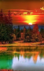 Create meme: landscape sunset, beautiful sunset, nature sunrise