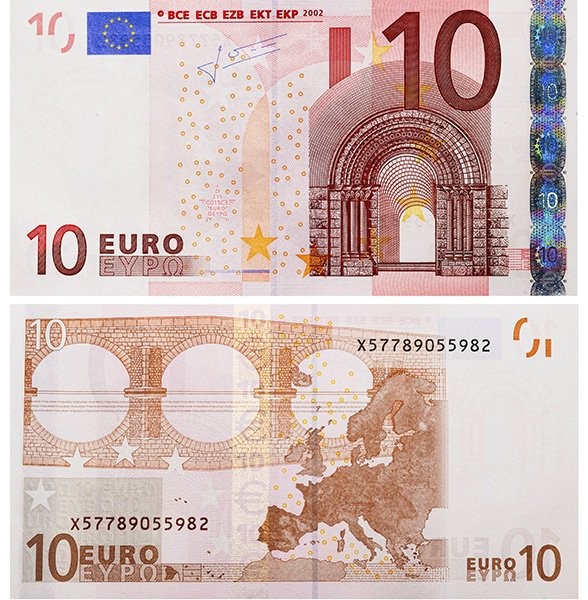 Создать мем: купюры евро, 10 евро банкнота, 2000 евро купюра