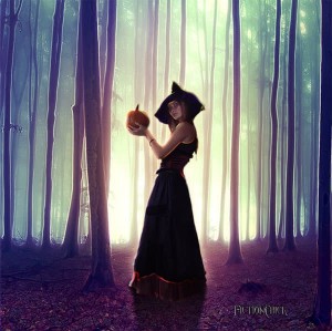 Создать мем: ведьма, ведьмочка брюнетка с палочкой, ирина джуль фотограф
