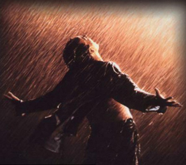 Create meme: Escape from Shawshank in the rain, Escape from the Shawshank finale, Andy's Shawshank Escape in the Rain