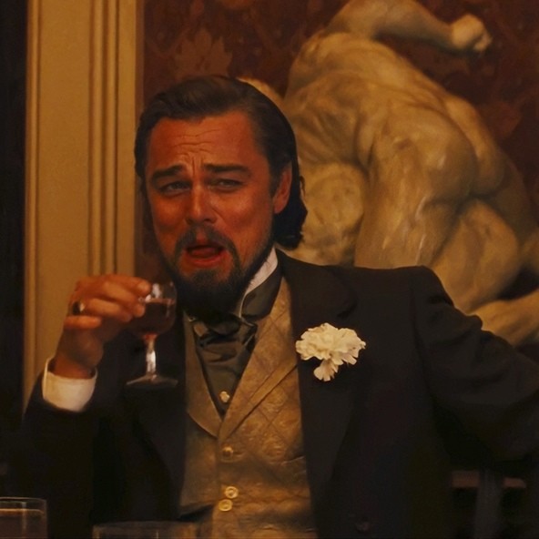 Create meme: leonardo dicaprio's meme with a glass, Leonardo DiCaprio with a glass of, dicaprio with a glass of django