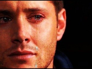 Create meme: dean winchester, people, beautiful men crying