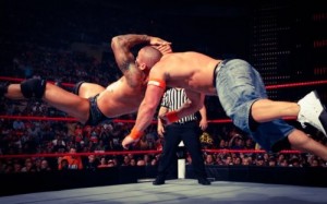 Create meme: wrestling wwe throws, randy orton rko, Randy Orton
