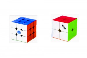 Создать мем: кубик gan 354 v2 magnetic 3x3, кубик рубика walk 3 power m и коробочка, кубик рубика