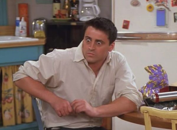 Create meme: friends Joe, surprised Joe tribbiani, show friends meme