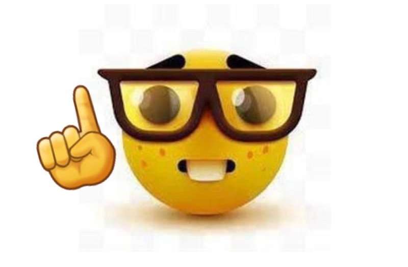 Create meme: smileys with glasses, smiley with glasses, nerd emoji