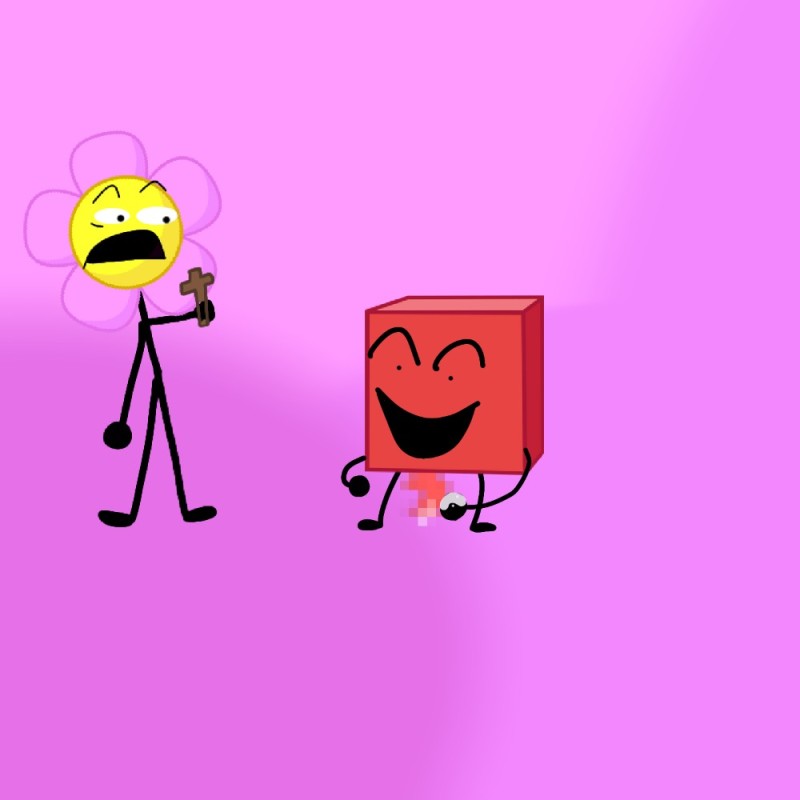 Create meme: bfdi blocky, bfdi , bfb