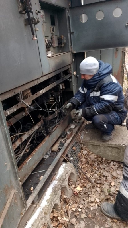 Create meme: electricians in Russia, transformer substation, electrician