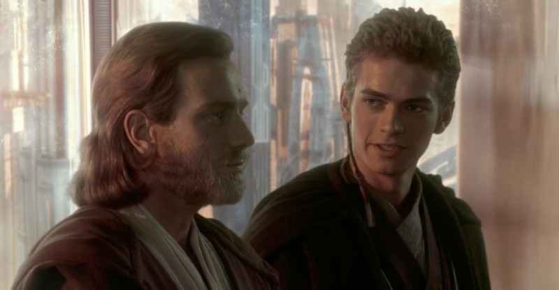 Create meme: Obi Wan Kenobi and Anakin Skywalker, Anakin and Obi WAN, Obi-WAN Kenobi and Anakin