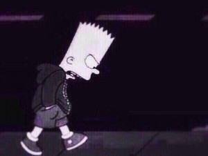 Create meme: depressive Bart Simpson, Bart Simpson sad