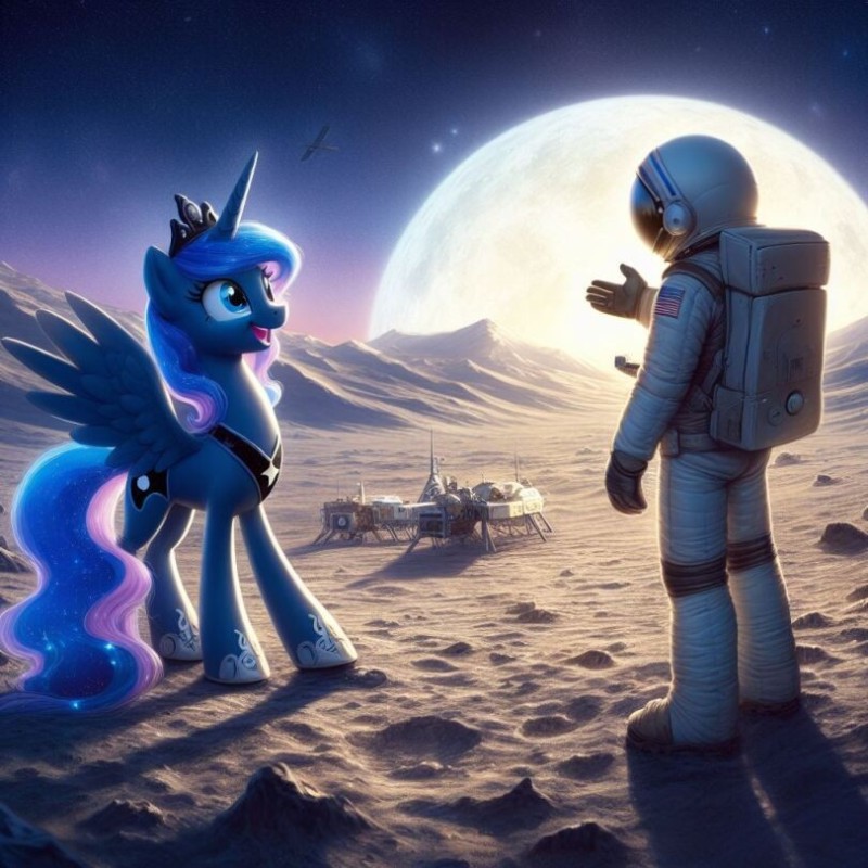 Create meme: MLP moon, the moon Princess , the moon pony