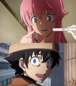 Create meme: future diary moments, anime memes, yukiteru anime