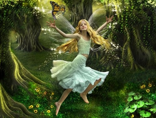 Create meme: forest fairy, fairy in the forest, nature fairy