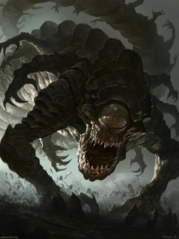 Create meme: monsters fantasy, monster art, drawings of scary monsters