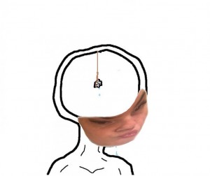 Create meme: brain on a string meme, drawn meme, meme brain on a string