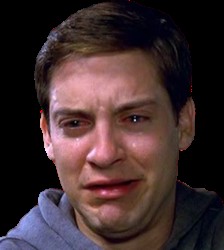 Create meme: peter parker crying, Tobey Maguire sad, Male