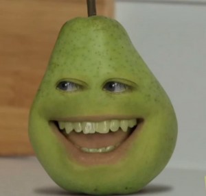 Создать мем: груша надоедливый, Надоедливый апельсин, annoying orange x pear