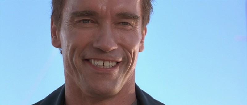 Create meme: Terminator 2: Judgment Day, Arnold Schwarzenegger , schwarzenegger smile terminator