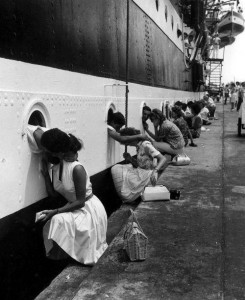 Create meme: sailor with pictures kiss, love the old, retro photo farewell