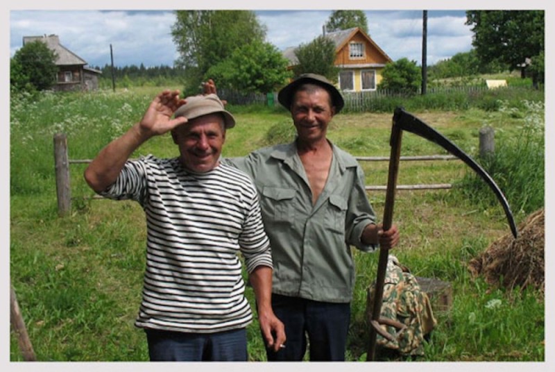 Create meme: rural residents, they mow the grass, The village of the inhabitants