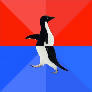 Create meme: penguin meme, penguin, socially awkward penguin