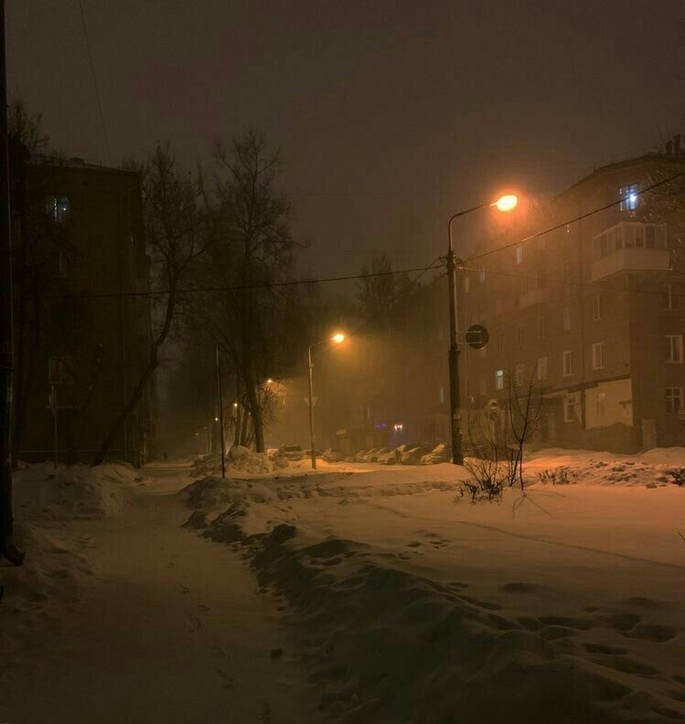 Create meme: Snow night, winter night, night snowfall