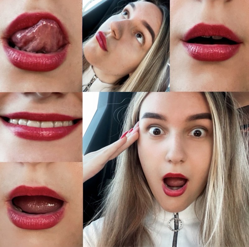 Create meme: girl , lipstick , matte lipstick