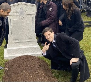 Create meme: grant gastin near the grave, meme grave, grant gastin near the grave of Oliver