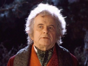 Create meme: Bilbo Baggins, Bilbo old, bilbo ian holm movie