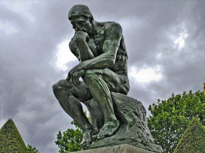 Create meme: Auguste Rodin the thinker, Rodin the thinker, sculpture thinker michelangelo