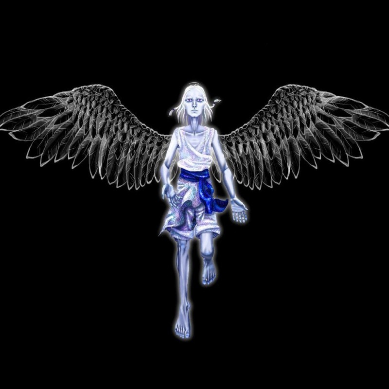 Create meme: angel , angel wings, angel skeleton