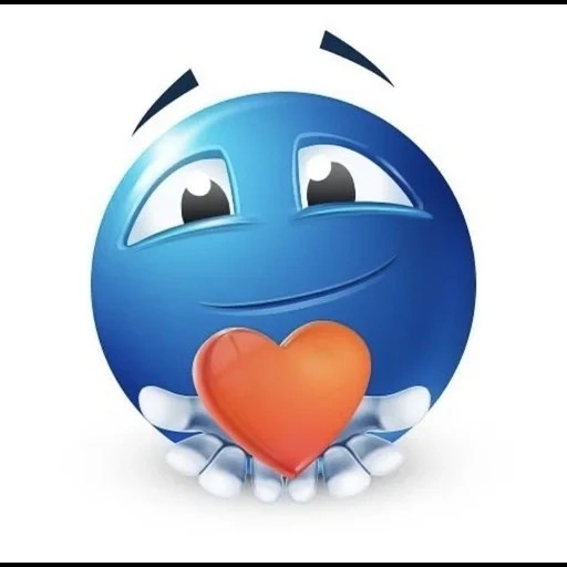 Create meme: smiley like, blue smiley face with a wink, emoticons of love