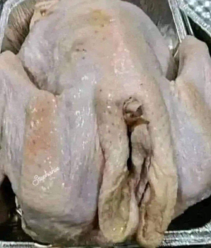 Create meme: chicken backside, ass chicken, chicken ass